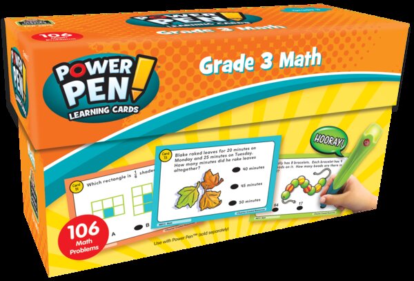 TCR6013 Power Pen Learning Cards: Math Grade 3 Image