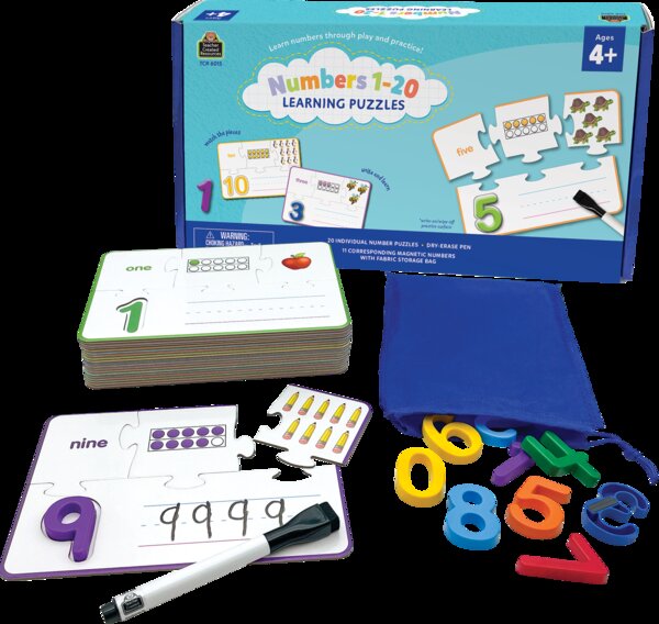 TCR6015 Learning Puzzle: Numbers 1-20 Image