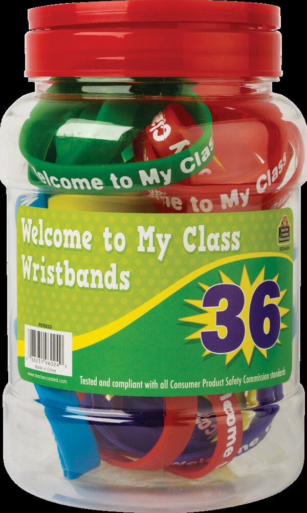 TCR6024 Welcome to My Class Wristbands Jar Image