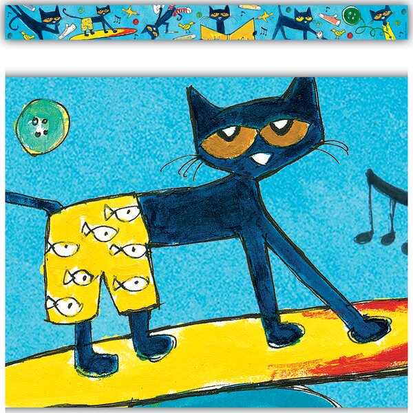 TCR60325 Pete the Cat Straight Border Trim Image