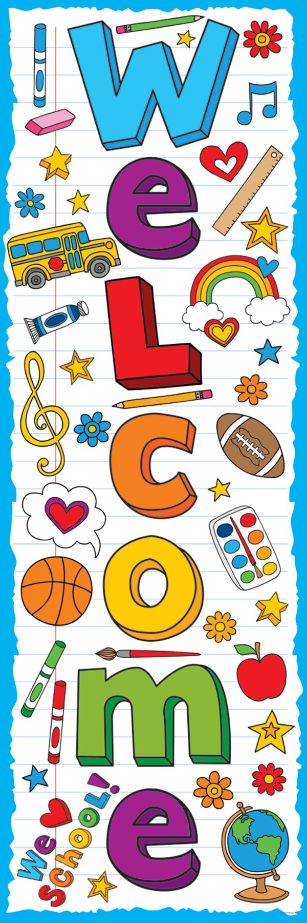 TCR60361 School Doodles Welcome Banner Image