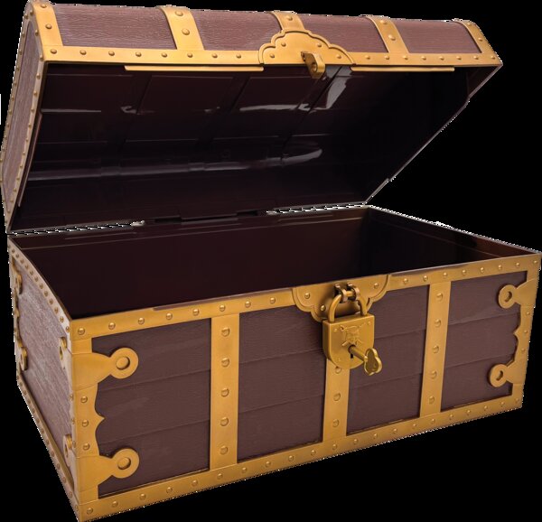 TCR6054 Treasure Chest with Lock and Key Image