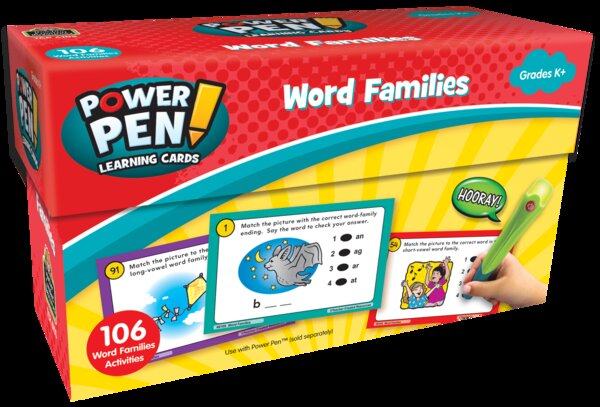 TCR6105 Power Pen Learning Cards: Word Families Image