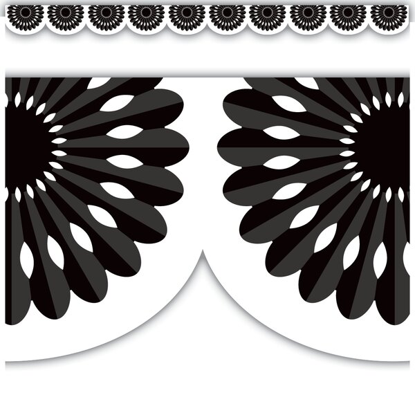 TCR6107 Black and White Fiesta Die-Cut Border Trim Image