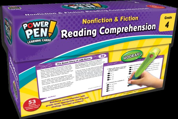 TCR6199 Power Pen Learning Cards: Reading Comprehension Grade 4 Image