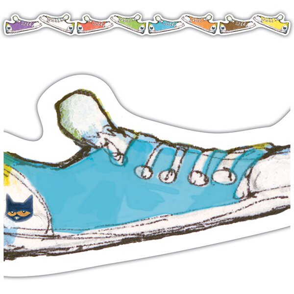 TCR62004 Pete the Cat Groovy Shoes Die-Cut Border Trim Image