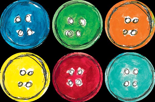 TCR62013 Spot On Carpet Markers Pete the Cat Groovy Buttons - 4" Image