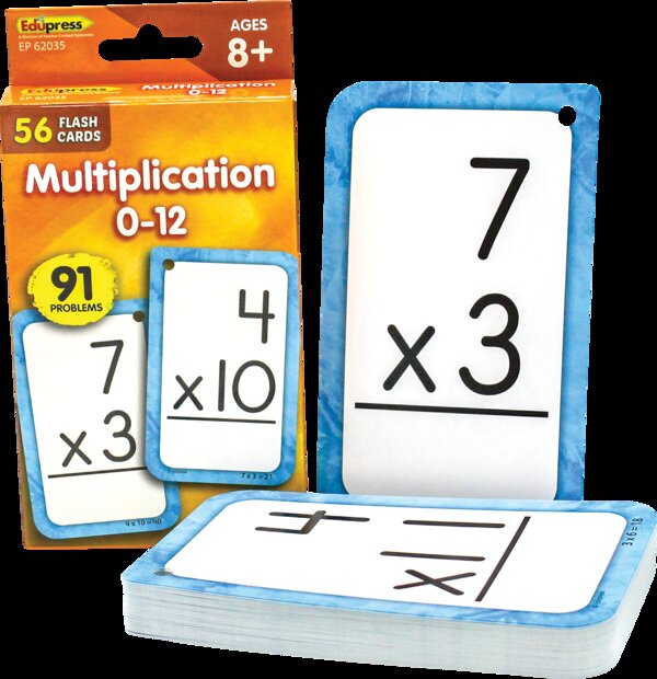 TCR62035 Multiplication 0-12 Flash Cards Image