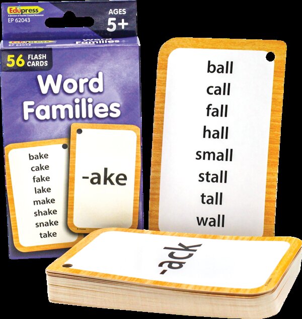 TCR62043 Word Families Flash Cards Image