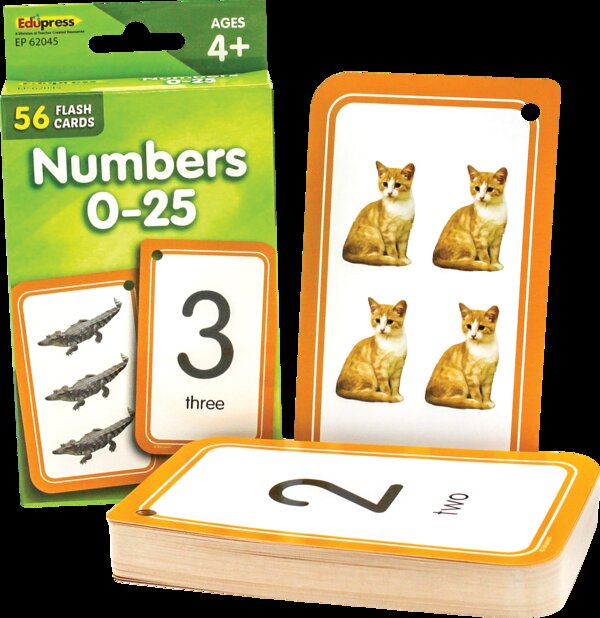 TCR62045 Numbers 0-25 Flash Cards Image