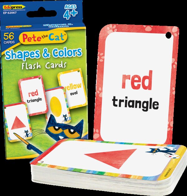 TCR62067 Pete the Cat® Shapes & Colors Flash Cards Image