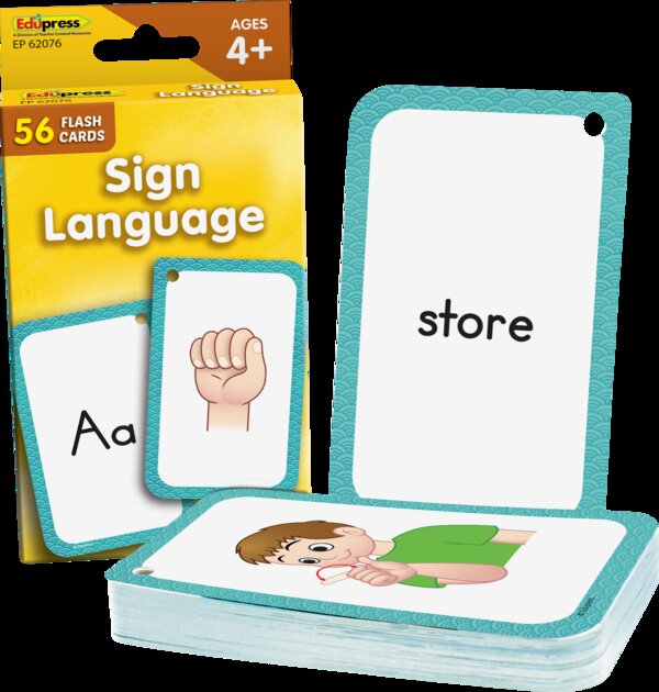 TCR62076 Sign Language Flash Cards Image