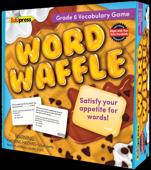 TCR62097 Word Waffle Game Grade 6 Image