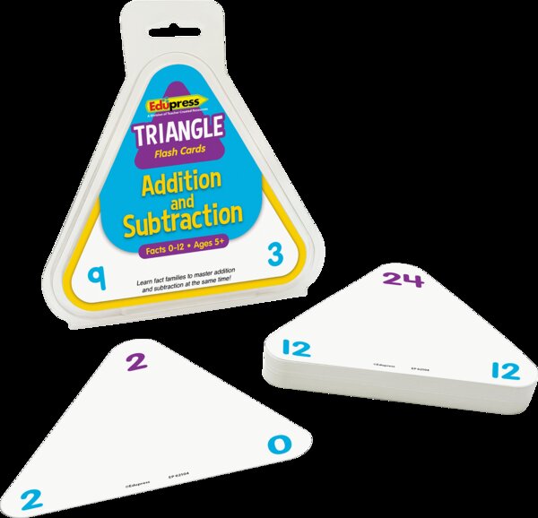 Addition and Subtraction Triangle Flash Cards - TCR62104 | Teacher ...