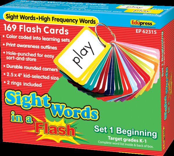 TCR62315 Sight Words in a Flash Cards Grades K-1 Image