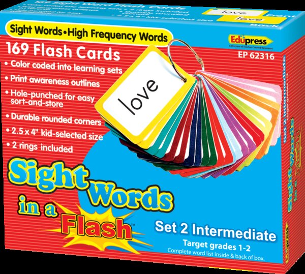 TCR62316 Sight Words in a Flash Cards Grades 1-2 Image