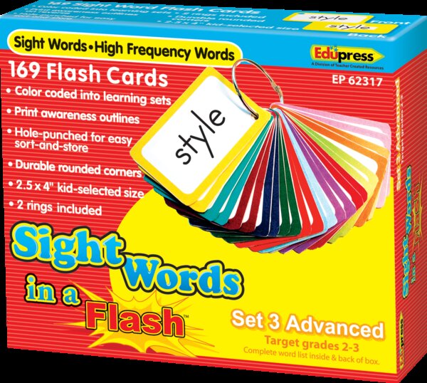 TCR62317 Sight Words in a Flash Cards Grades 2-3 Image