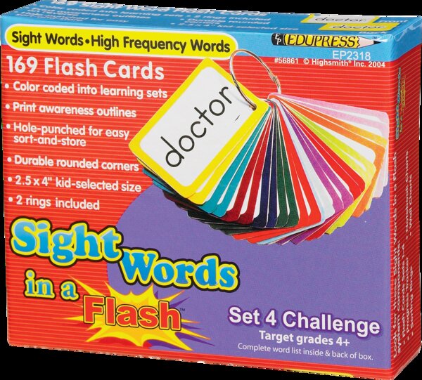 TCR62318 Sight Words in a Flash Cards Grades 4+ Image