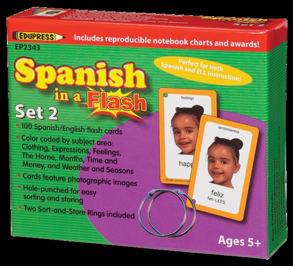 TCR62343 Spanish in a Flash Cards Set 2 Image