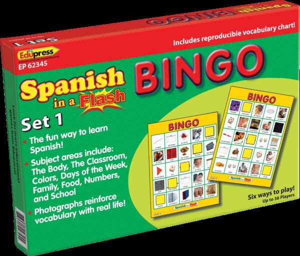 TCR62345 Spanish in a Flash Bingo Game Set 1 Image