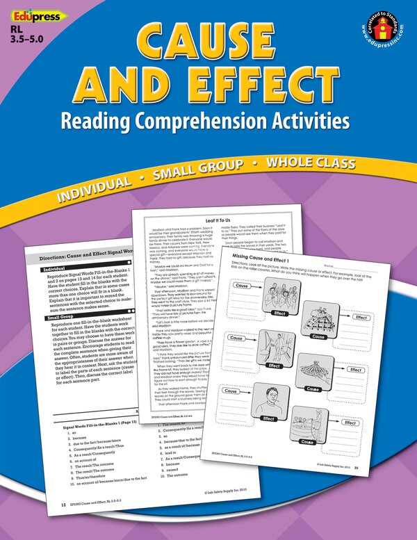 TCR62363 Reading Comprehension Book Cause & Effect Blue Level Image