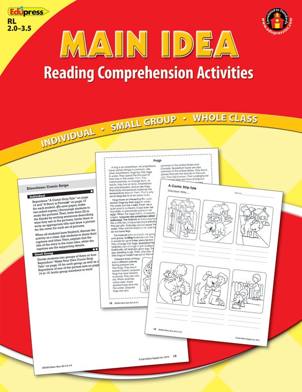 TCR62364 Reading Comprehension Book Main Idea Red Level Image