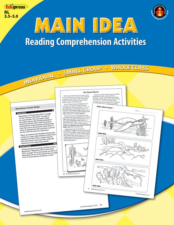 TCR62365 Reading Comprehension Book Main Idea Blue Level Image