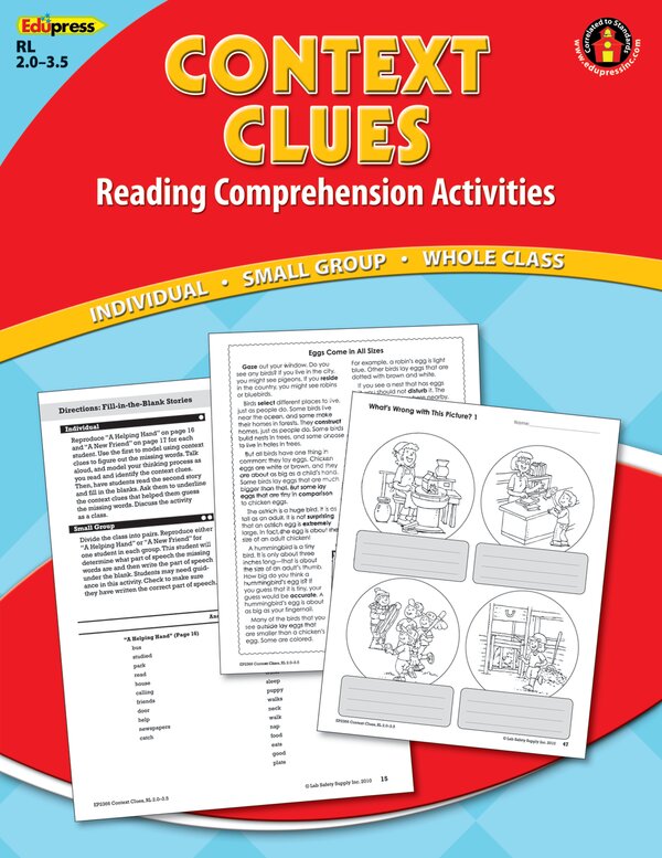 TCR62366 Reading Comprehension Book Context Clues Red Level Image