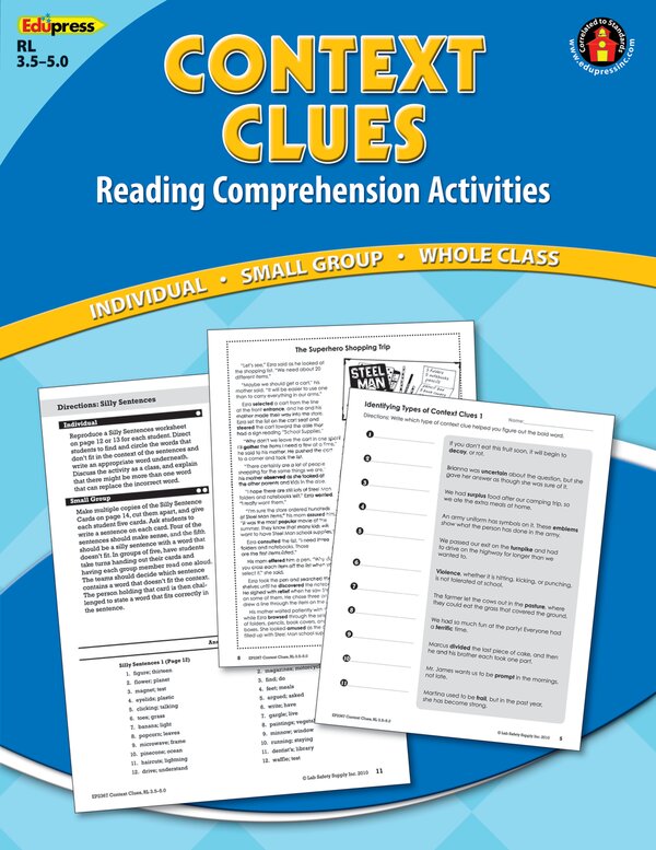 TCR62367 Reading Comprehension Book Context Clues Blue Level Image