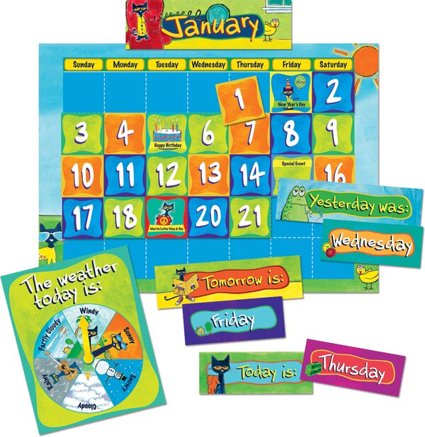 TCR62388 Pete the Cat Calendar Kit Image