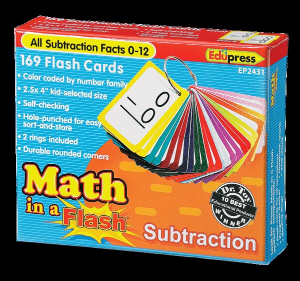 TCR62431 Math in a Flash Cards: Subtraction Image