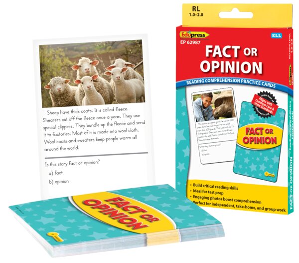 TCR62987 Fact or Opinion Practice Cards Yellow Level Image