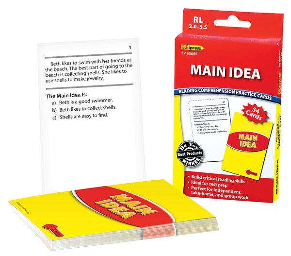 TCR63065 Main Idea Practice Cards Red Level Image