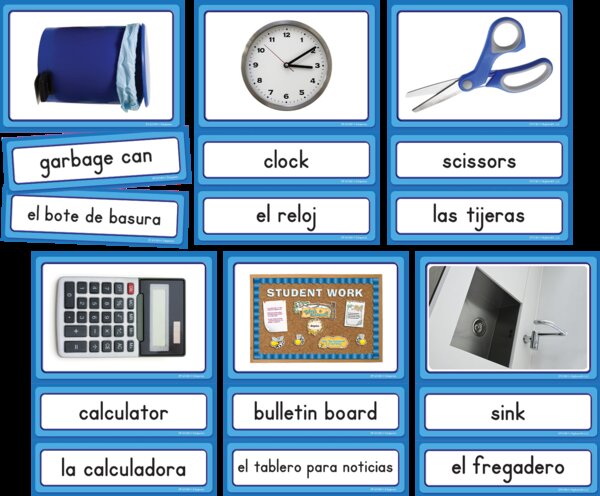 TCR63189 Spanish/English Classroom Labels Accents Image