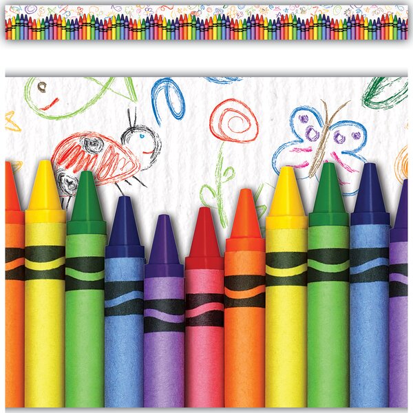 TCR63269 Crayons Straight Border Trim Image