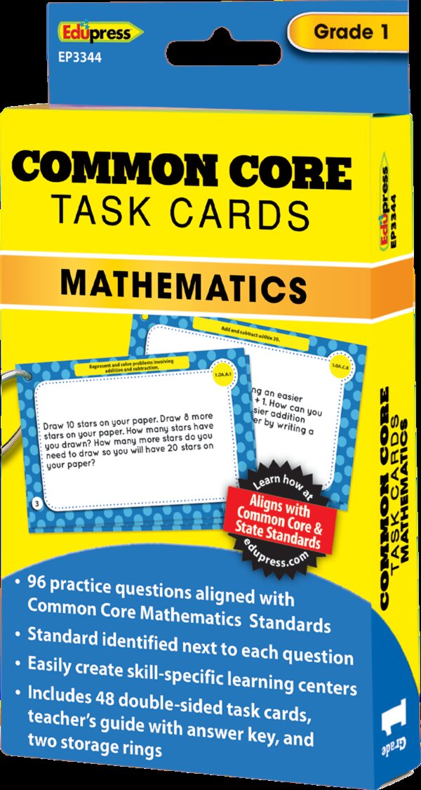 TCR63344 Common Core Math Task Cards Grade 1 Image