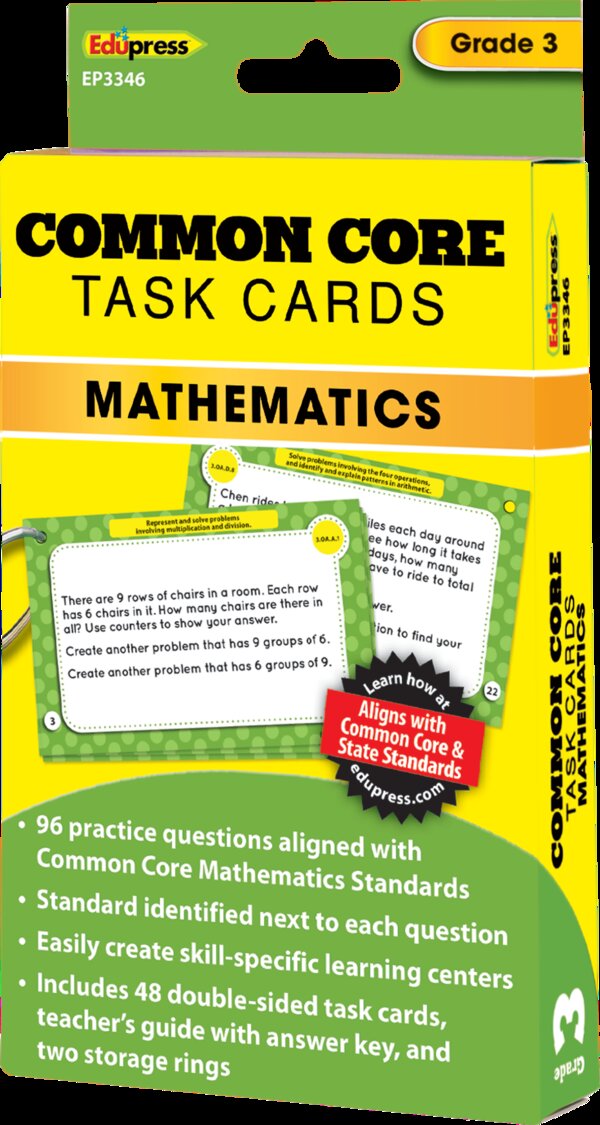 TCR63346 Common Core Math Task Cards Grade 3 Image