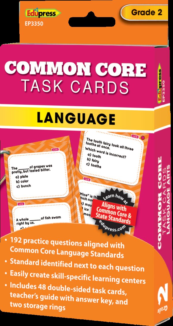 TCR63350 Common Core Language Task Cards Grade 2 Image