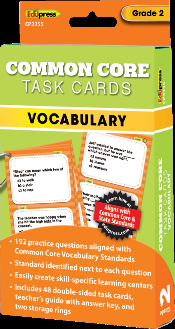 TCR63355 Common Core Vocabulary Task Cards Grade 2 Image