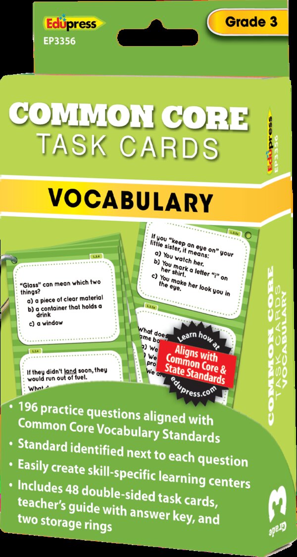 TCR63356 Common Core Vocabulary Task Cards Grade 3 Image