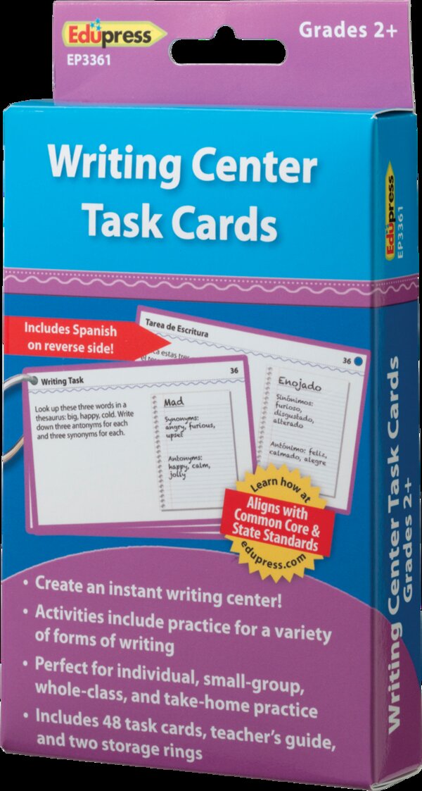 TCR63361 Writing Center Task Cards Grade 2+ Image