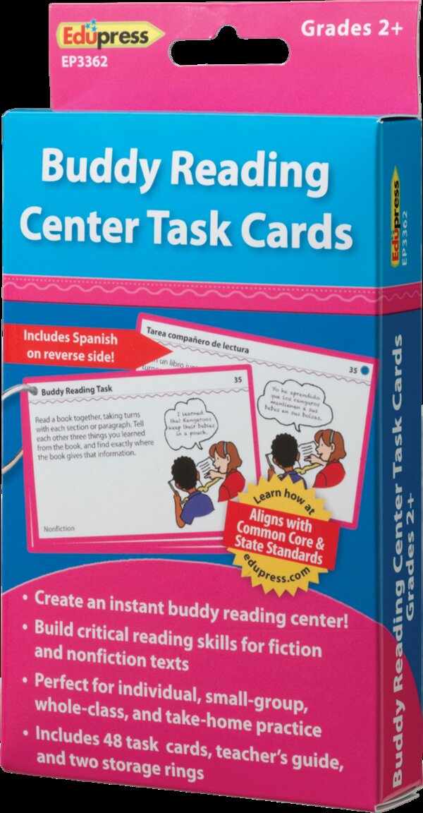 TCR63362 Buddy Reading Center Task Cards Grade 2+ Image