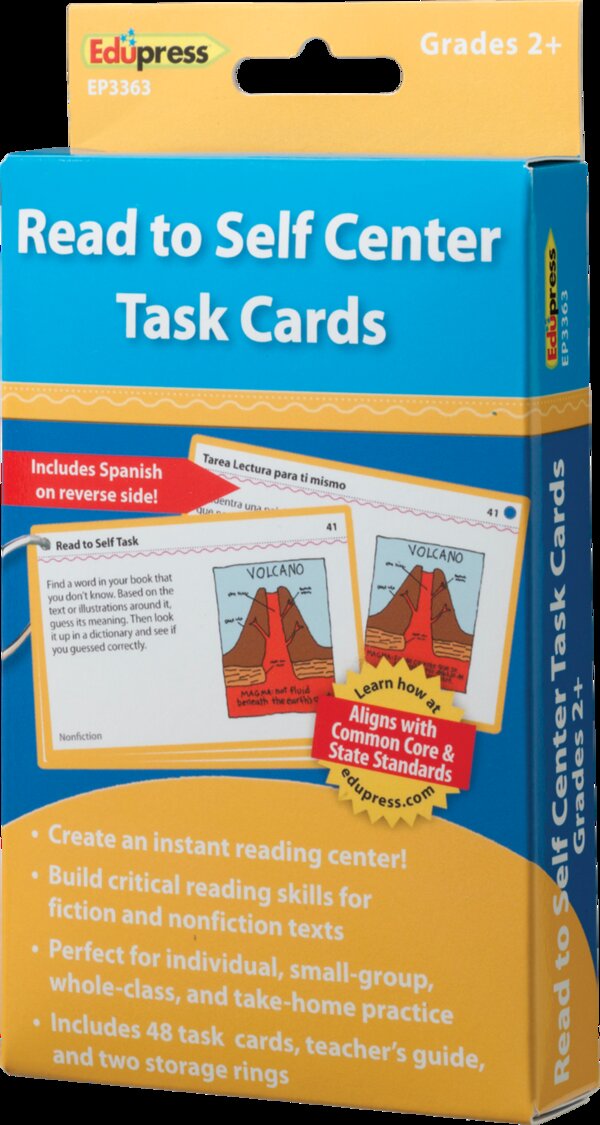 TCR63363 Read to Self Center Task Cards Grade 2+ Image