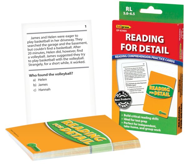 TCR63405 Reading for Detail Practice Cards Green Level Image