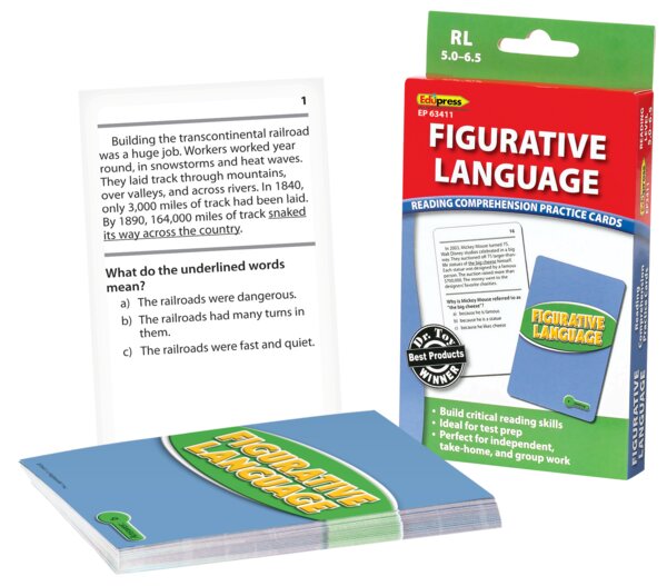 TCR63411 Figurative Language Practice Cards Green Level Image