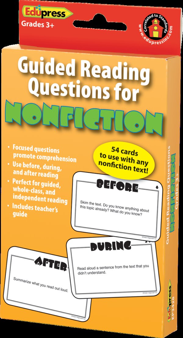 TCR63428 Guided Reading Question Cards for Nonfiction Image