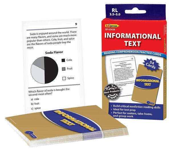 TCR63438 Informational Text Practice Cards Blue Level Image