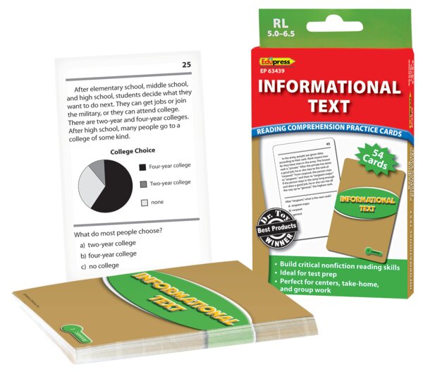 TCR63439 Informational Text Practice Cards Green Level Image