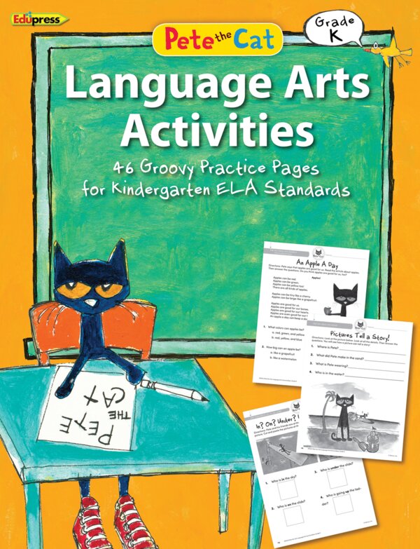 TCR63513 Pete the Cat Language Arts Activities Grade K Image