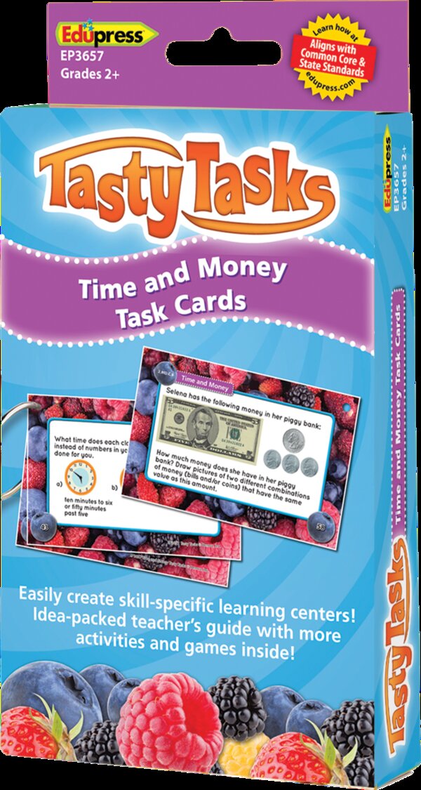 TCR63657 Tasty Task Cards: Time and Money Image
